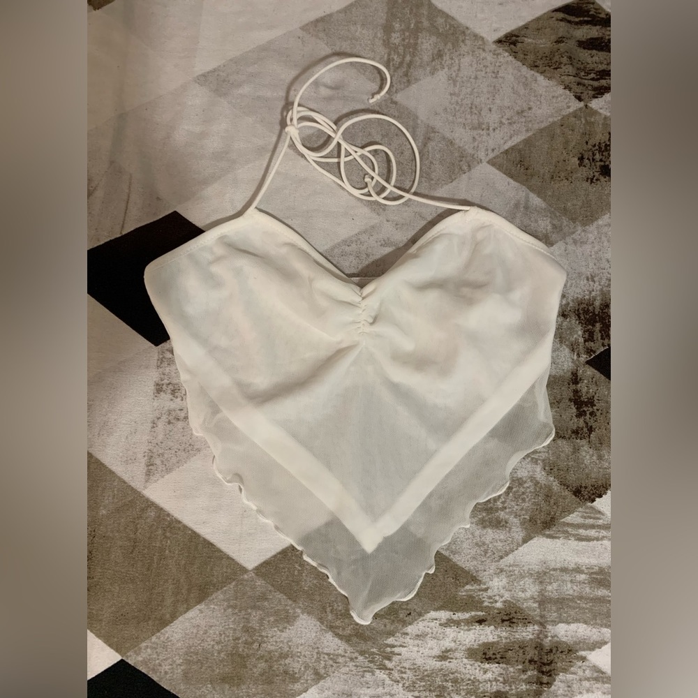 White see through top